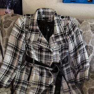 Plaid Women's Coat with Belt